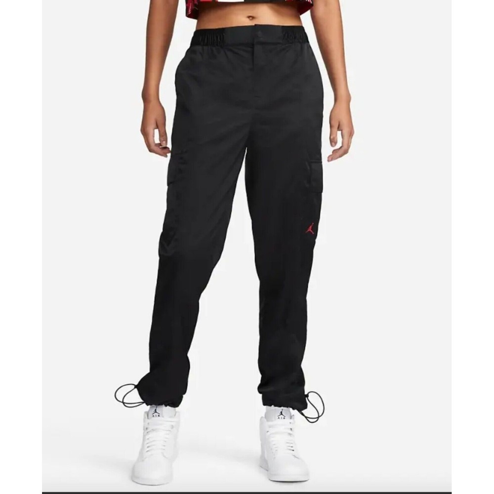 Nike Jordan Heritage Women Black Varsity Red Utility Trousers Size S NWT 100$